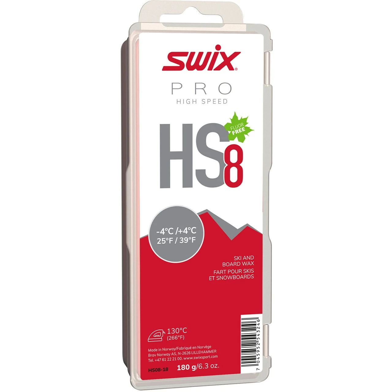 Swix HS8 Red, -4°C/+4°C, 180g 3 Swix HS8 Red, -4°C/+4°C, 180g